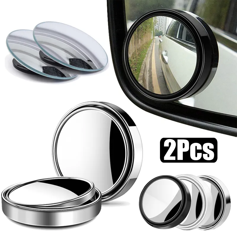 Blind Spot Mirror Wide Angle Convex 2Pcs - 360 ° 조절 가능한 광각 원형