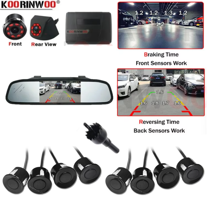 Car Parking Sensor 8 Sensor Front Rear - 쿠린우 파크트로닉 자동차 알람 레이더 감지기