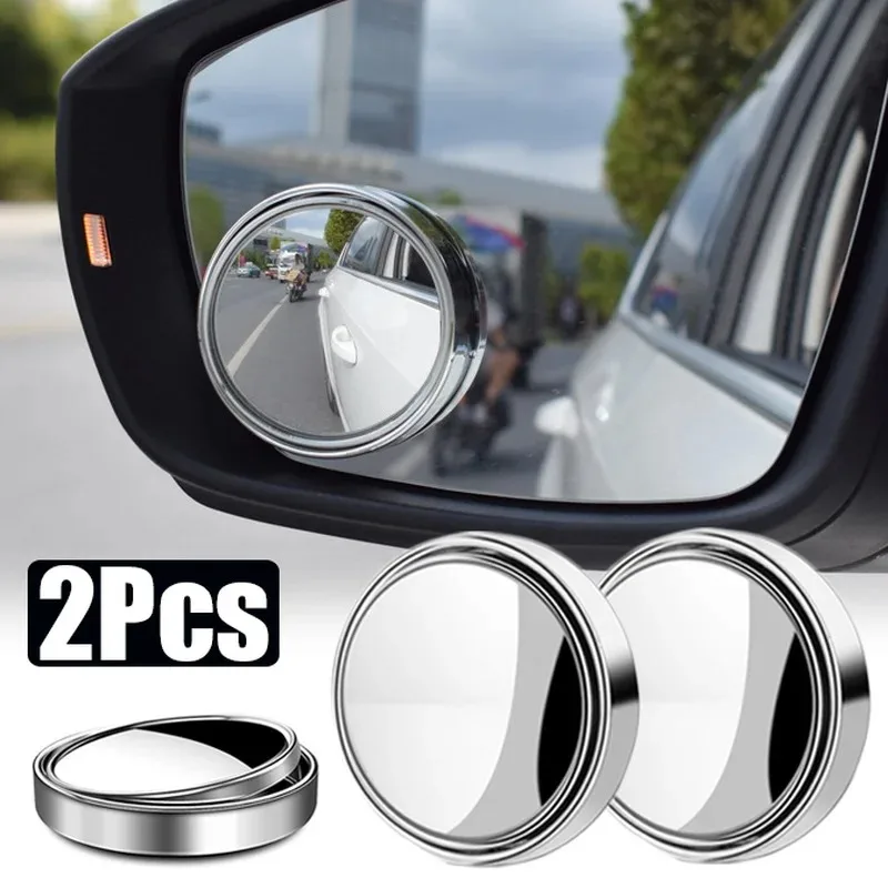Blind Spot Mirror Wide Angle Convex 2Pcs - 360 도 조절 가능한 사각 지대