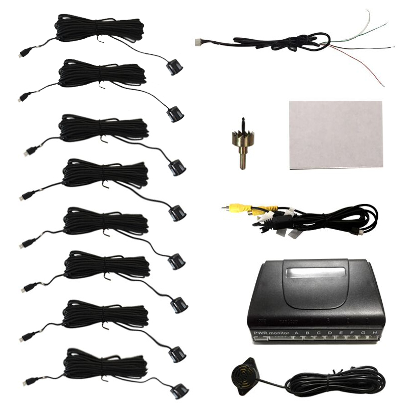 Car Parking Sensor 8 Sensor Front Rear - CITYCARAUTO 범용 8센서 주차 후방/전방 차량