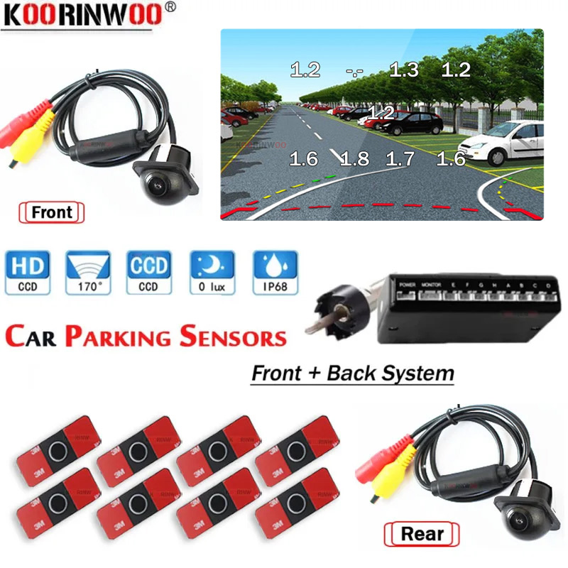 Koorinwoo 스마트 시스템 주차 센서, 자동차 P - Car Parking Sensor 8 Sensor Front Rear 리뷰 및 가격