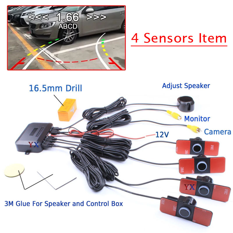 Koorinwoo 스마트 시스템 주차 센서, 자동차 P - Car Parking Sensor 8 Sensor Front Rear 리뷰 및 가격