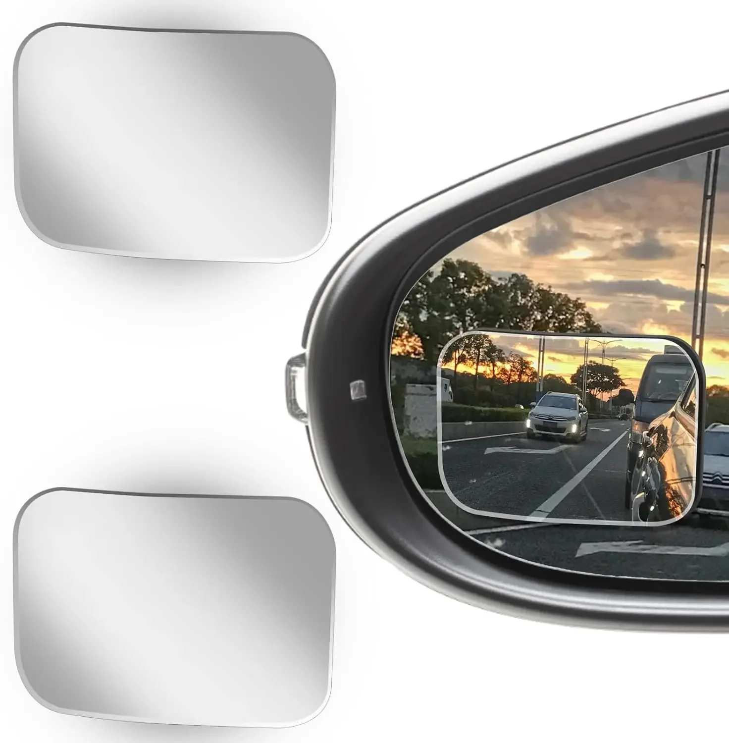 2개 자동차 보조 사각지대 미러 광각 360도 조절 가 - Blind Spot Mirror Wide Angle Convex 2Pcs 리뷰 및 가격