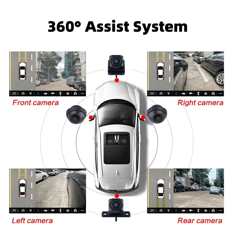 1080P 3D 360 파노라마 시스템 4채널 차량용  - 360 Degree Bird View Car Camera System 리뷰 및 가격