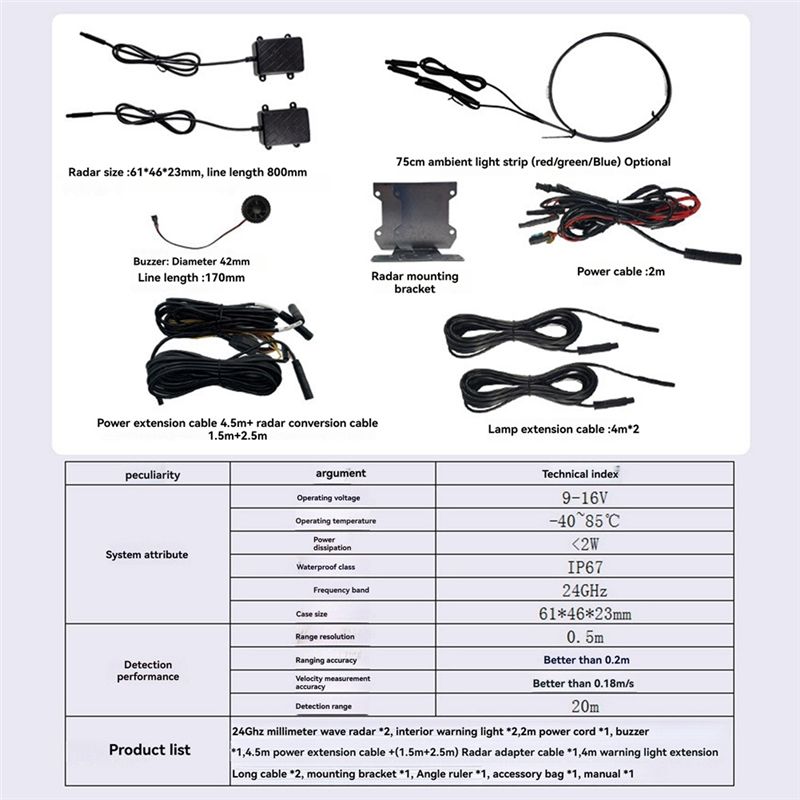 M93K-20M 자동차 범용 24Ghz 밀리미터파 레이 - Millimeter Wave Radar Blind Spot Warning 리뷰 및 가격