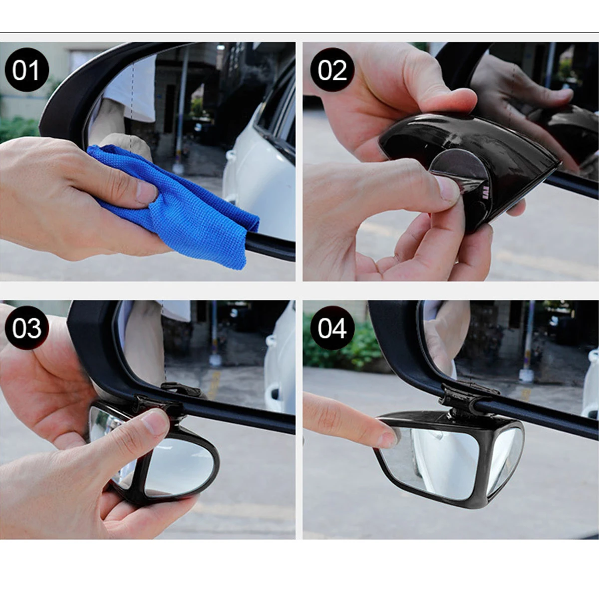 2개 자동차 백미러 360 °   사각지대 거울 조절  - Blind Spot Mirror Wide Angle Convex 2Pcs 리뷰 및 가격